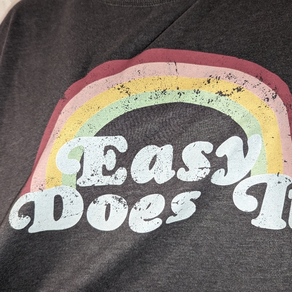 WILDFOX Sweatshirt Gray "Easy Does It" Super Soft Size Medium Barbiecore - Picture 12 of 14